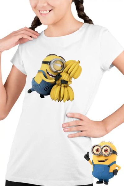 OEM Παιδικό Κοριτσίστικο Μπλουζάκι Μίνιονς Μπανάνα Εκτόνωσης