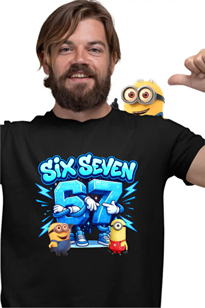 OEM Men's T-Shirt Minions 67 Six Seven Sase Sapte Despicable Steal Brainrot