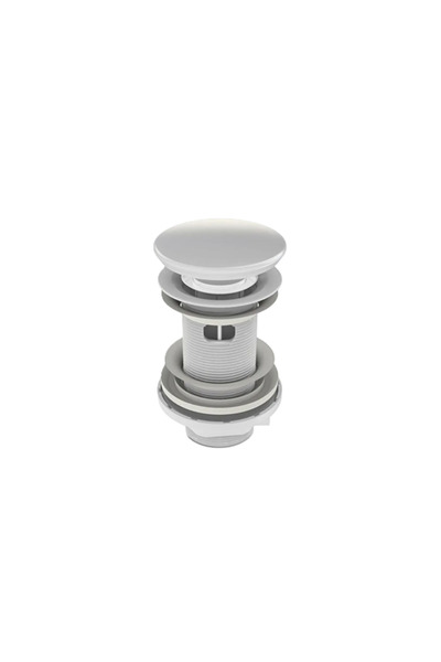 APLUS BEYAZ SERAMİK KAPAKLI TAŞMALI ABS PLASTİK 100 MM KLİK KLAK 1-1/4 LAVABO...