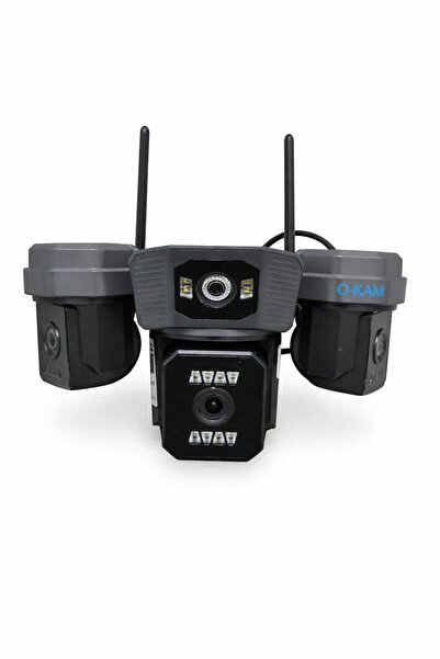 O-KAM PRO O-KAM 204 PLUS 3 Lens WiFi Güvenlik Kamerası | Gece Görüşlü, Hareke...