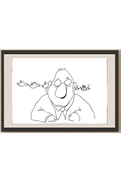 Unknown 50x35cm Orijinal El Çizimi Karikatür / Sertifikalı / Koleksiyonluk BOD03520