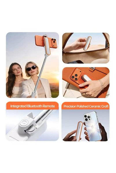 cyke Mini Selfie Stick Pliabil cu Bluetooth,Stabilizare Anti-Tremur,Compatibil Universal Android & Iphone