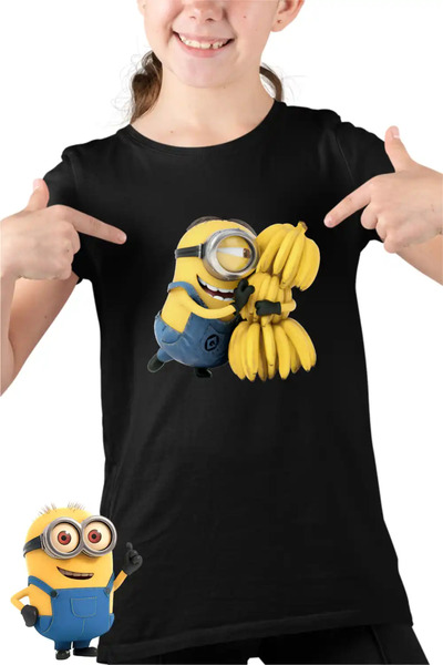 OEM Παιδικό Κοριτσίστικο Μπλουζάκι Μίνιονς Μπανάνα Εκτόνωσης