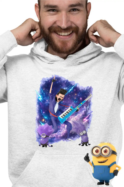 OEM Ανδρικό Φούτερ Μπαλθάζαρ Κακά Μίνιονς Απαισιότατη Κιθάρα