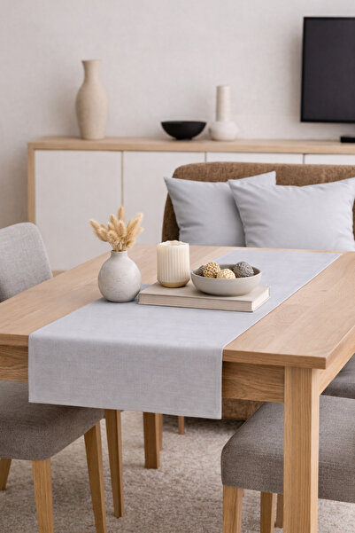 ÖZDAĞ HOME CONCEPT طقم سجادة رانر ووسائد رمادية اللون، سجادة رانر 40x140 سم +...