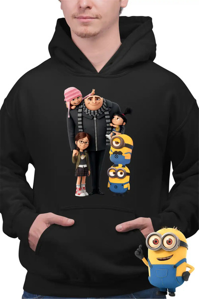 OEM Ανδρικό Φούτερ με Κουκούλα - Εγώ, ο Απαισιότατος - Οικογένεια Μίνιονς