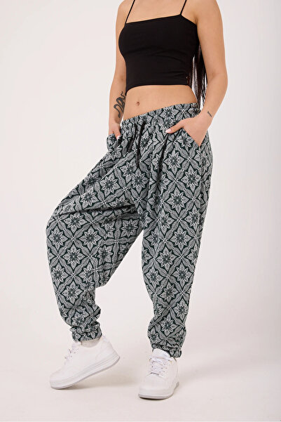 SUPERBLUE Women's Street Style Printed Sports Baggy Pants