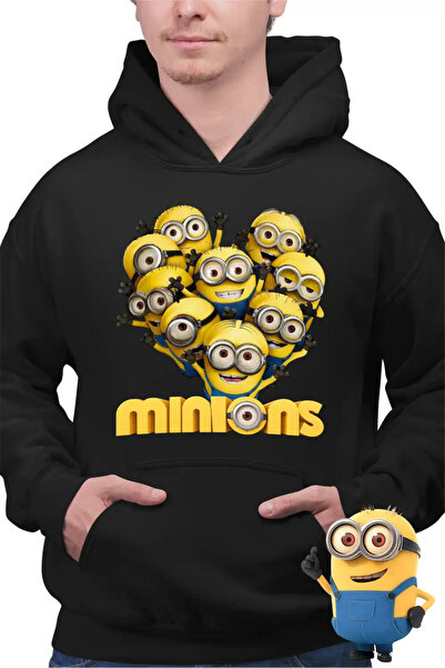 OEM Hanorac Barbati Minions Heart Love Valentines Day Dragobete Minioni