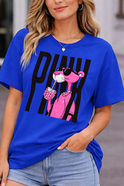 ArtYus Ροζ μπλουζάκι με στάμπα Unisex Oversize – Βαμβακερό T-Shirt με λαιμόκο...