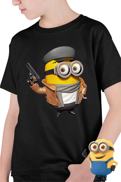 OEM Παιδικό Μπλουζάκι για Αγόρια Μίνιονς Ντετέκτιβ Νουάρ Ντεσπάιμπλαρ Τιμπλ