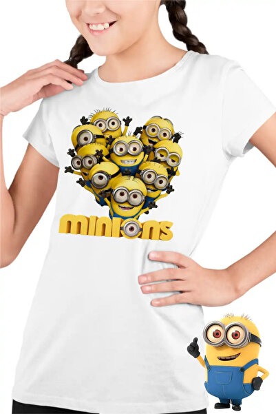 OEM Παιδικό Κοριτσίστικο Μπλουζάκι Μίνιονς Καρδιά Αγάπη Ημέρα του Αγίου Βαλεν...