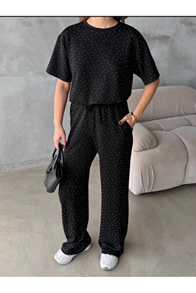 H&E LUXURY DESIGN Women's Stone Detailed Comfortable Fabric Set