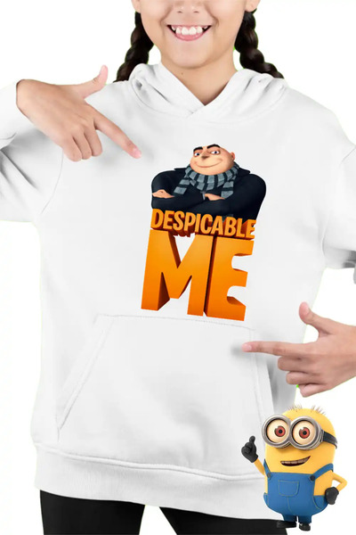 OEM Παιδικό Κοριτσίστικο Φούτερ με Κουκούλα  "Εγώ, ο Απαισιότατος " Γκρου Μίν...