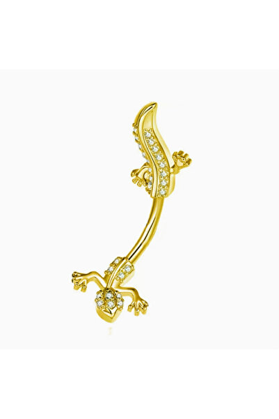 TakıLabirenti Kertenkele Figürlü Piercing ,Göbek Takısı, Gotik Belly Göbek Pi...