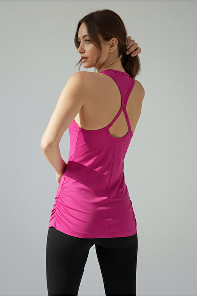 Scorp Aura Back Detailed Women's Sports Athlete Top Fuchsia