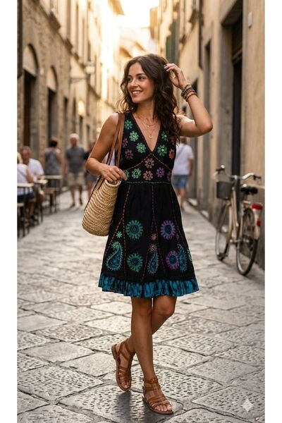 Fibula Authentic Standard Size 100% Cotton Imported Embroidered Dress Suitabl...