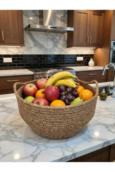 SARDA Wicker Decorative Multi-Purpose Basket – Fruit, Bread, and Nuts Present...