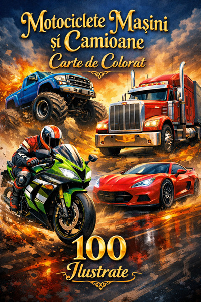 Marvel Coloring Book Motorcycles Cars Trucks 100 Illustrated A4 Laminated Car...