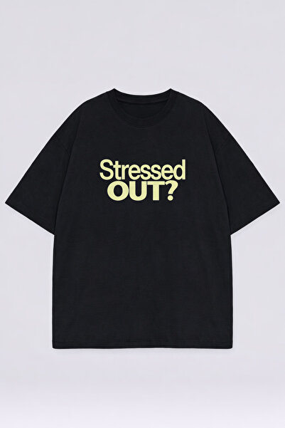 LORVEX Μπλουζάκι Oversize Unisex 100% Βαμβακερό Άνετο Μπλουζάκι με Στάμπα