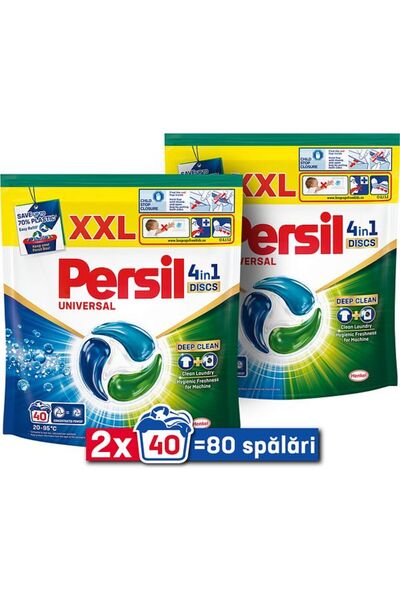 Persil Discuri 4 în 1 Universale, 2 x 40 spălări