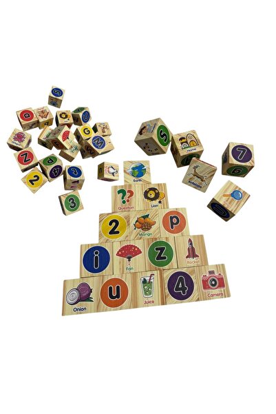 ADIRI SHOP Εκπαιδευτικοί Κύβοι για Παιδιά – Γράμματα, Αριθμοί και Εικόνες στα...