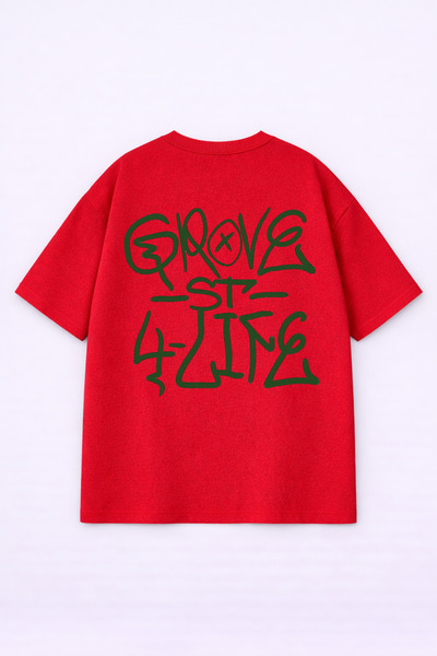 LORVEX Μπλουζάκι Oversize Unisex 100% Βαμβακερό Άνετο Μπλουζάκι με Στάμπα