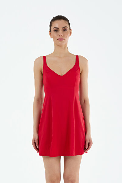 Louren Costum de baie pentru femei, de culoare uni, cu bretele subțiri, cu de...