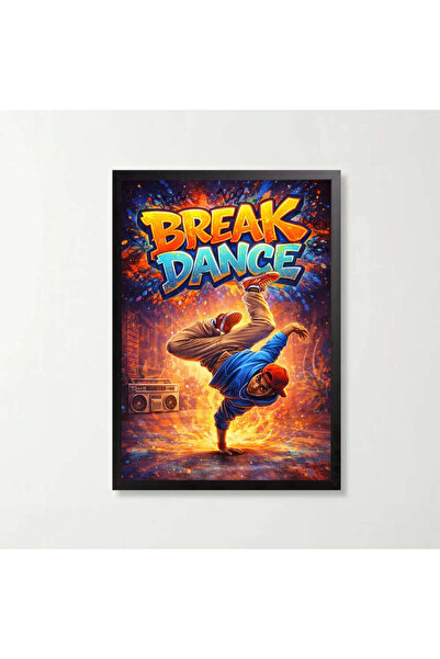 OEM Pictură decorativă Break Dance, 21 x 29,7 cm, Ramă neagră