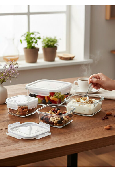 NOBLEev حاوية تخزين فريسكو ثلاثية القطع