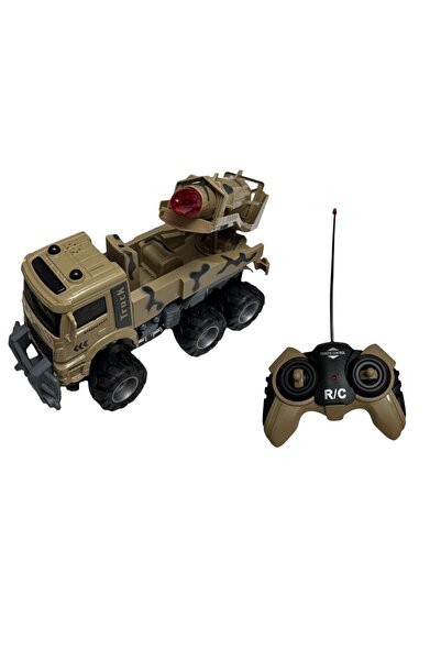 ADIRI SHOP Camion militar Jucărie RC 6x6 cu lansator rachetă, telecomandă 27M...