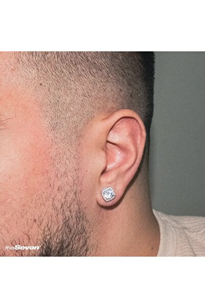 The Seven Jewellery Kare Montür Küpe 925 Ayar Gümüş