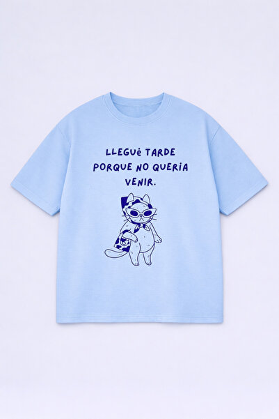 LORVEX Μπλουζάκι Oversize Unisex 100% Βαμβακερό Άνετο Μπλουζάκι με Στάμπα