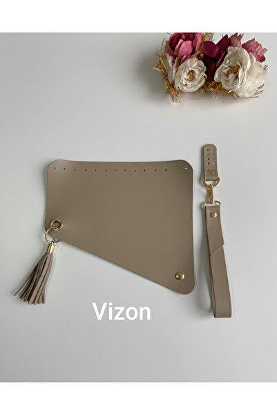 zg hobi aksesuar Faux Leather Side Cover and Handle Set for Knitted Bags