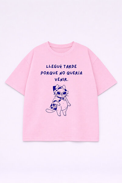 VODEXA Μπλουζάκι Oversize Unisex 100% Βαμβακερό Άνετο Μπλουζάκι με Στάμπα