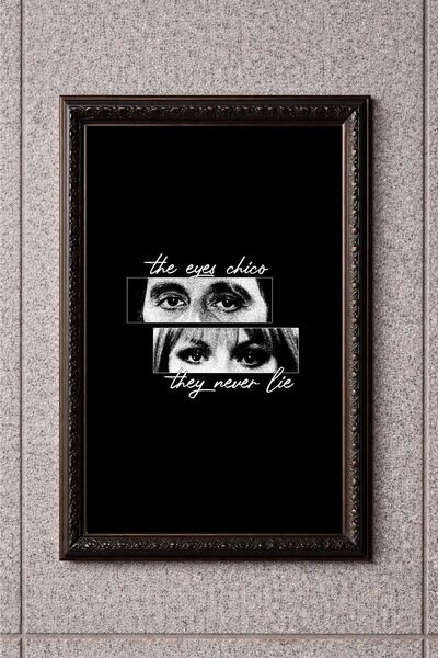 BuzzDesigns The Eyes Chico - Tony Montana & Elvira Hancock Duvar Tablosu (Çer...