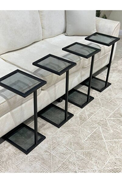 terndat Black Service Table Set – 4 Pieces