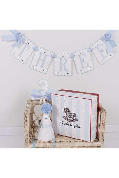 RITA ROSSA Touche Le Reve 3-Year-Old Banner Set with Car