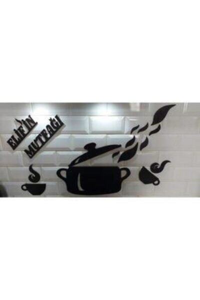 Empressco Elif'in Mutfağı Yazılı Ahşap Mutfak Süsü, şık ve doğal dekorasyon ü...