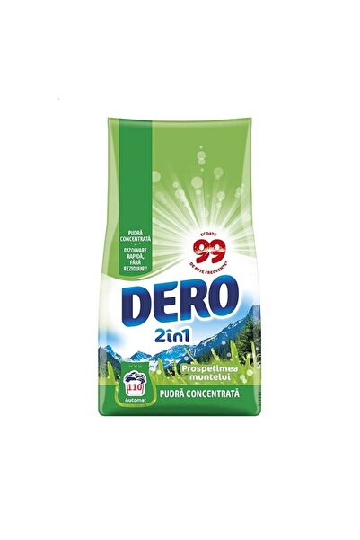 Dero Detergent pudră automat 2 în 1, 8,25 kg, 110 spălări