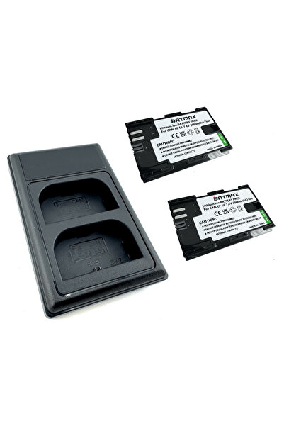 Batmax 2x Acumulator/Baterie pentru Canon LP-E6 2000 mAh + incarcator dublu