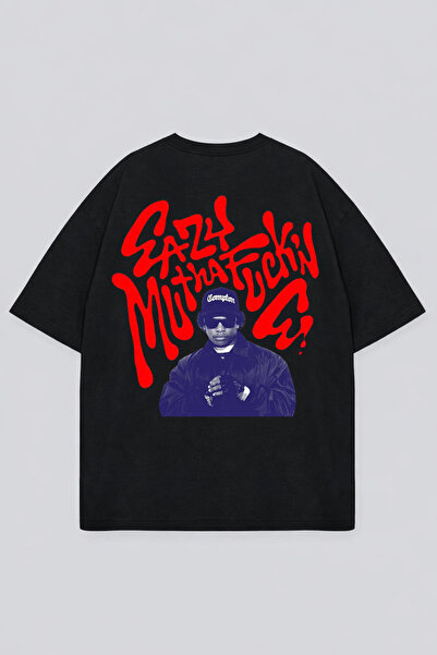 LORVEX Μπλουζάκι Oversize Unisex 100% Βαμβακερό Άνετο Μπλουζάκι με Στάμπα