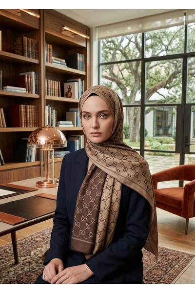 white stars ÇİFT TARAFLI G DESEN ŞAL