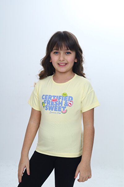 Toontoy Κοριτσίστικο μπλουζάκι με λαιμόκοψη ποδηλάτου, ανοιχτό στους ώμους, κ...