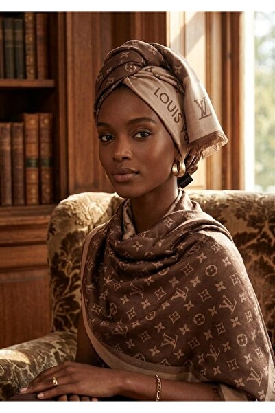 white stars Double-Sided L Pattern Shawl