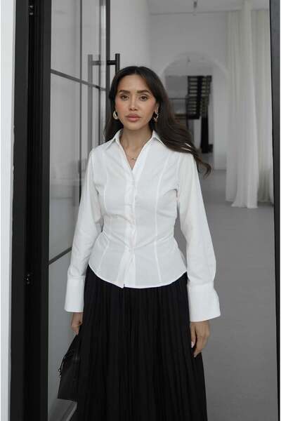 Havoş Ecru Tie-Back Shirt