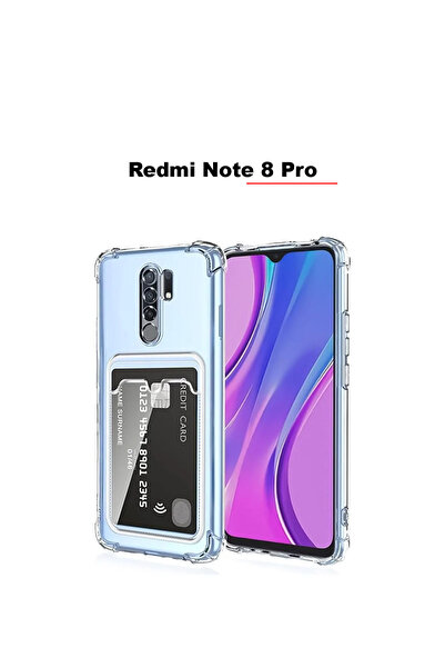 bewn Redmi Note 8 Pro Uyumlu Kartlıklı Cüzdan Şeffaf Kenar Korumalı Köşeleri ...