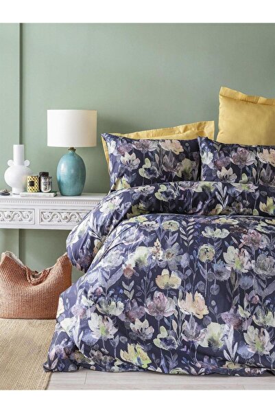 İssimo Home Moss 210 TC (83 TEL) Dijital Pamuk Saten Tek Kişilik Nevresim Takımı