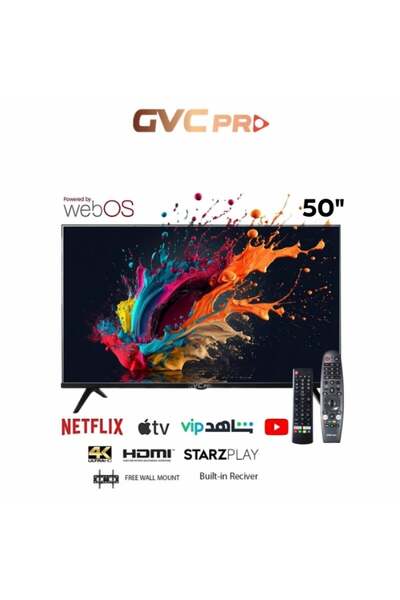 GVC PRO تلفزيون ذكي 50WS7100 بشاشة 50 بوصة بدقة 4K فائقة الوضوح