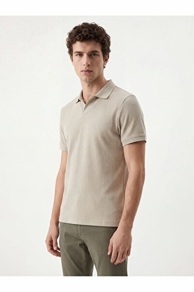 Loft Мъжка светлобежова поло тениска Lf 2042167 M Ptk LF2042167-Lbg