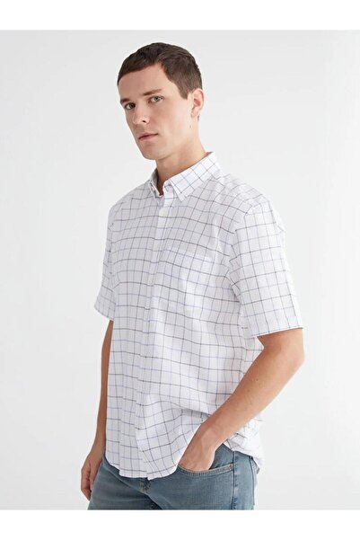 LC Waikiki Regular Fit Plaid Dobby Men's Shirt (S6)